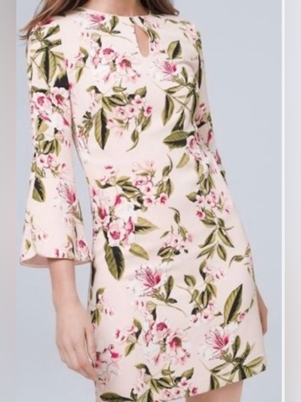 WHBM Pink Floral Shift Dress